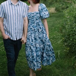 Abercrombie & Fitch Blue and White Floral Dress